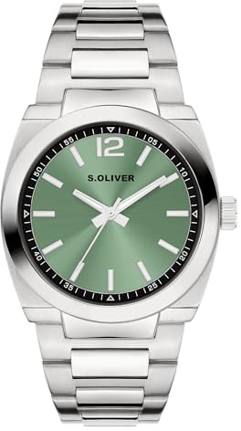 s.Oliver Herrenuhr - 39 mm - analoge Armbanduhr mit Quarzwerk - 3 Zeiger - hoher 3 ATM wasserdicht - Kratzfest
