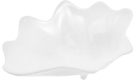 Zerodeko Assiette en Céramique Forme Coquillage 25 Cm, Plate Multi-usage pour Service de Fruits, Desserts et Collations, Plateau Décoratif Ménager Buffet et Repas à Domicile