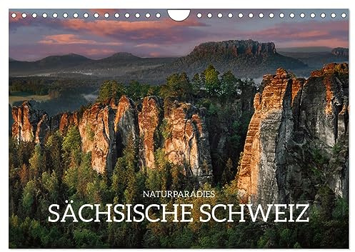 Naturparadies Sächsische Schweiz (Wandkalender 2026 DIN A4 quer), CALVENDO Monatskalender: Auf Entdeckungsreise im Elbsandsteingebirge (CALVENDO Orte)
