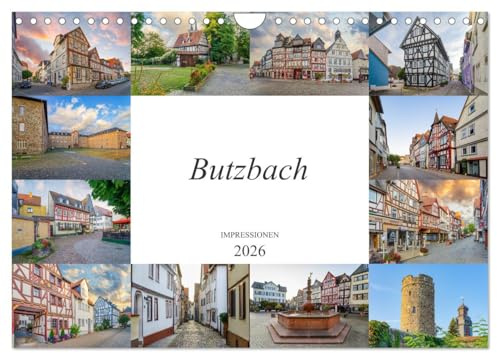 Butzbach Impressionen (Wandkalender 2026 DIN A4 quer), CALVENDO Monatskalender: Zwölf beeindruckende Bilder der Stadt Butzbach (CALVENDO Orte)