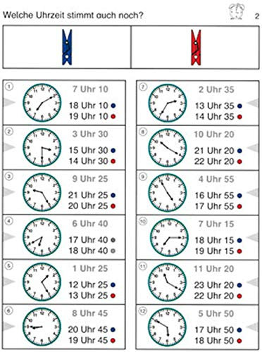 Wie viel Uhr ist es?: (3. und 4. Klasse) (Bergedorfer® Colorclips)
