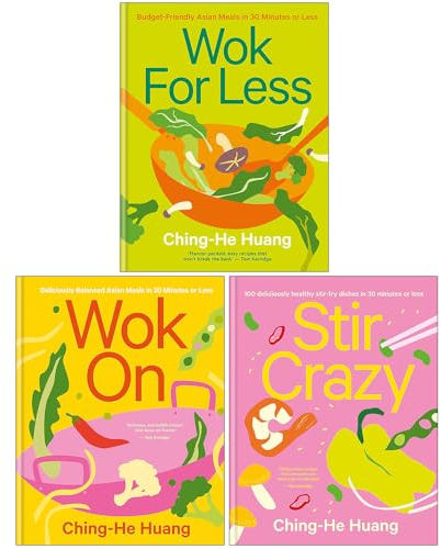Ching-He Huang Collection 3 Books Set (Wok for Less, Wok On & Stir Crazy)