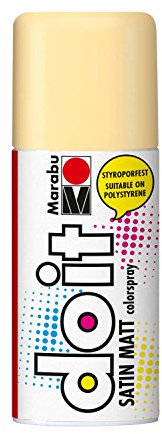 Marabu 21070006042 - Do it Satin Matt sand, Colorspray auf Acrylbasis, styroporfest, schnell trocknend, sehr gute Deckkraft, wetterfest, für große und kleine Bastelarbeiten, 150 ml Sprühdose