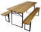 Set Bierzeltgarnitur mit Tisch 220 x 70 mit 2 Bänke für Camping Outdoor und Garten