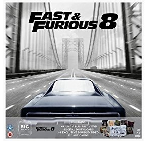Fast And Furious 8 Big Sleeve Edition 4K Ultra HD + Blu Ray+ DVD + Art Cards / Region Free.