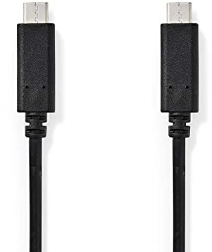 USB-Kabel - USB 3.2 Gen 1 - USB-C Stecker - USB-C Stecker - 60 W - 4K@60Hz - 5 Gbps - Vernickelt - 1.00 m - Rund - PVC - Schwarz - Box