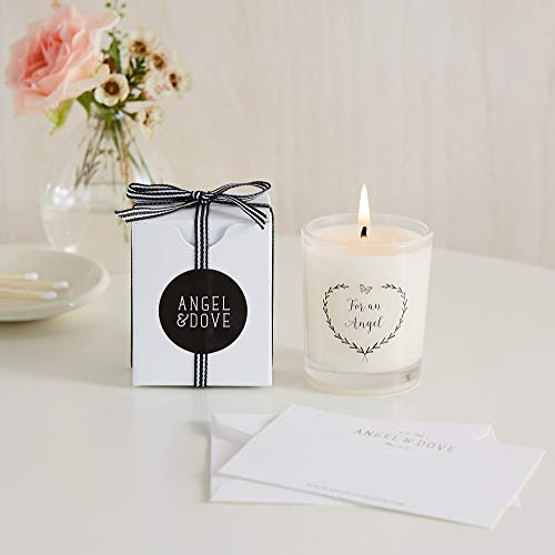 ANGEL & DOVE Vela votiva de cera de soja en caja de regalo con bolsa y tarjeta: para pérdida de bebé, aborto espontáneo, regalo de condolencias