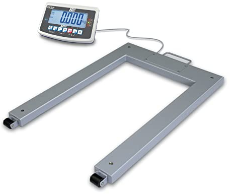 KERN Palettenwaage UFB 1.5T0.5M (mit Stahl-Lastaufnahme, Akkubetrieben, mit Arbeitsschutzhaube, digitale Waage, Waage) UFB 1.5T0.5M