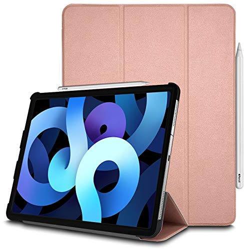 TECHGEAR Hülle iPad Air 5 2022 / Air 4 2020 (5. 4. Generation, 10.9 Zoll) [Apple-Bleistift-kompatibel] Smart Schlanke Trifold Stand Schutzhülle [Automatische Ruhe/Aufwachfunktion] - Rosé Gold