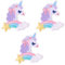 3pcs Iron Sew on Applique Decal Applique Embroidery Iron on Applique Clothing Patches Clothes Patches Embroidered Patch Bags Patch Fabric Unicorn Patch Dress Bag Pocket Book