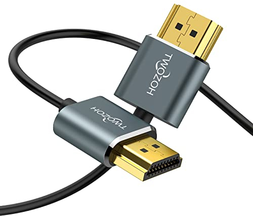 Twozoh Ultradünnes Long HDMI zu HDMI Kabel 7,5M,Hyper Slim HDMI 2.0 Kabel,Extrem Flexibles 4K HDMI Kabel,unterstützt 3D/4K@60Hz,2160P,1080P