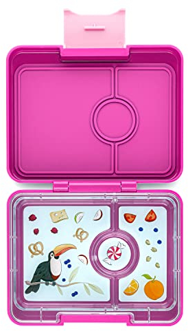 yumbox Snack S Lunchbox (Malibu Purple) - kleine Brotdose mit 3 Fächern | Kinder Bento Box für Kindergarten, Schule - passt in den Schulranzen