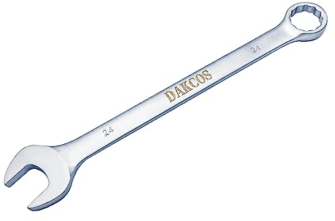 DAKCOS Llave Combinada Métrica de 24mm, Llave fija en Cr-V