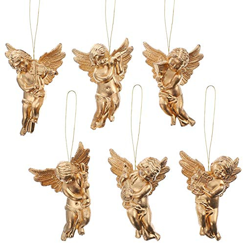 SEWACC 30 Stücke Weihnachtsbaum Dekoration Engel Anhänger Weihnachten Engel Ornament Engel Putten Statue Figur für DIY Hochzeitsfeier Hängende Dekore