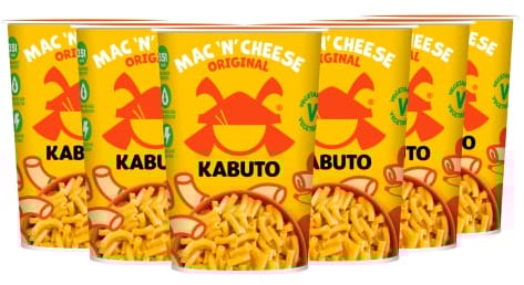 Kabuto Noodles | Mac n' Cheese Instant Pasta | Macaroni Cheese Microwave Meal | Pack of 6 x 85g Instant Pots