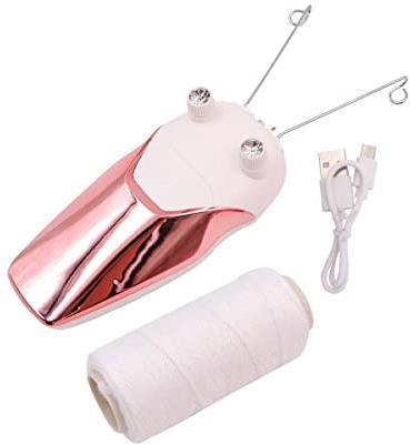 Tiardey Tragbarer USB-Auflade-Sicherer Einf?dler-Haarentferner, elektrischer Epilierer mit Gewinde, Arme für Frauen, Gesicht, Achsel – Rosa