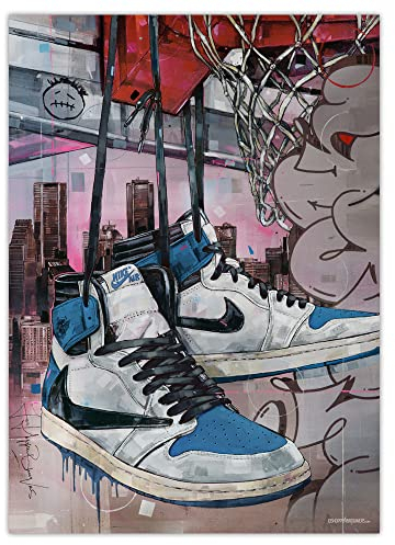 Travis Scott x Fragment High Sneaker-Kunst poster (50 x 70 cm), ungerahmt