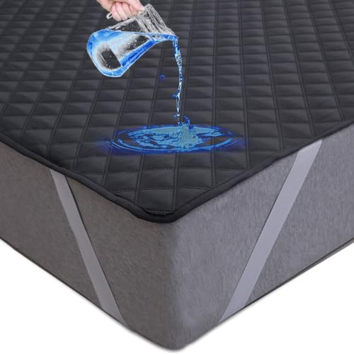 Arcona Matratzenschoner wasserdicht, Atmungsaktive Wasserdichter Matratzenschoner, Nässeschutz Matratzenauflage 180x200, Dunkelgrau Matratzenschutz, Inkontinenzunterlage Waschbar für Bett