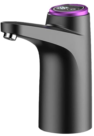 Agatige Electric Water Bottle Pump, Portable USB Charging Automatic Drinking Water Pump Dispenser for Universal 3-5 Gallon Bottle - Grey