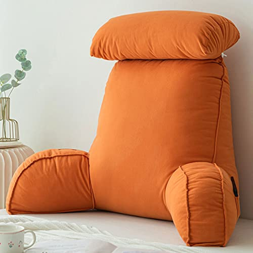 JULEMY Lesekissen mit Armlehnen,Buchkissen,Erwachsene Rücken Ruhe Lounge Kissen,Ergonomische Lesekissen Rückenkissen,Perfekt für Lesen Entspannen Arbeiten Fernsehen