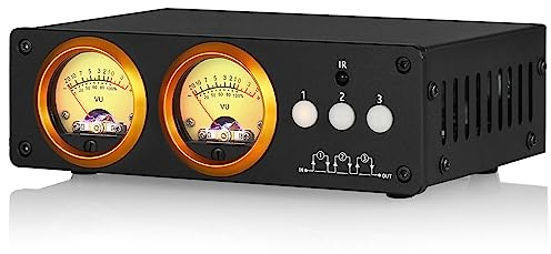 Douk Audio L3 3-Kanal Loop Switcher Audio Selektor Box Duales VU Meter Splitter with IR Remote