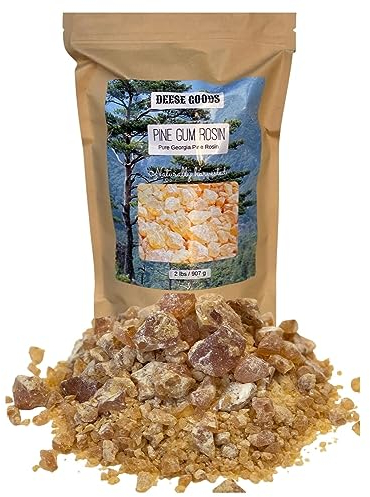 Natural Pine Gum Rosin for Cloth Food Wraps (2lb) - Ideal for Musicians, Athletes, Dancers, and DIY Projects - Superior Grip and Performance - Made in USA – Mixed Bag