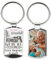 Personalised Dad Keyring Fathers Day Gif from Daughter Daddy First Key Chain from Baby Custom Photo Engraved Father's Day Gifts Daddy's Little Girls Keepsake Dada Grandad Uncle Keychain Birthday