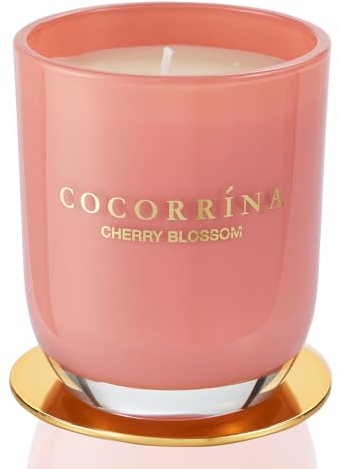 Cocorrína Candle Duftkerze im Glas - Kirschblüte, Brenndauer bis zu 40 Stunden, Natürliche Soja-Kerze, Weihnachten Geschenk Kerze, 180g