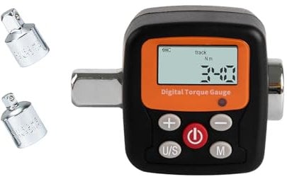 Beslands Chiave dinamometrica digitale a grande schermo (340Nm-1/2), digitale misuratore di coppia regolabile metro professionale,Con adattatore 3/8 1/4, valori di coppia preimpostati