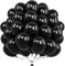 Unisun Palloncini Neri, 50 Pezzi 12 Pollici Palloncini Neri Opachi, Palloncini Neri per Uomo Donna Festa Compleanno Baby Shower Matrimonio Halloween Capodanno Laurea Festival Anniversario Decorazioni