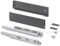 Emuca - Schubladen-Kit für Küche und Bad mit 3D-Regelung, Höhe 131mm, Tiefe 350mm, 40 Kg, sanftes Schließen, Panels nicht enthalten, Stahl, Anthrazitgrau