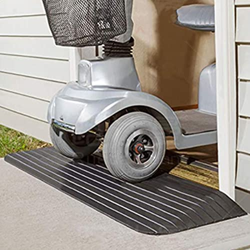 Rampe, Schwellenrampe, Fahrrad-Rollstuhlrampen, Hochleistungsgummi 2 cm / 4 cm / 6 cm / 8 cm Steigstufen Garagentorschwelle, Roller-Fahrrad-Motorrad-Gartenrampe, Tragkraft 700 lbs (Größe: 90 x 54 x