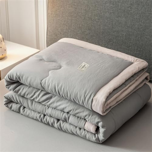 Odot Quilted Bedspreads Single Double Super King Size, Quilted Bed Throws Soft Lightweight Reversible Quilted Coverlets Comforter Sofa Bed Cover for All Season - Solid Color (180x200cm,Gray)