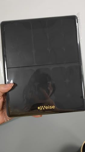 OWeise Pillendose für Kinder und Erwachsene (30 große Fächer) mit exklusivem Sticker-Paket. BPA-frei 1 Monat Tablettenbox (Schwarz)