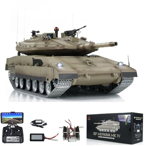 1/16 RC-Panzer HL Merkava Mk.IV Profi-Version mit BB-Schussfunktion | Ferngesteuerter Militärpanzer mit Airsoft-Schussmechanik, detailreiches Hobby-Modell für Panzer-Sammler