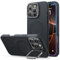 ESR for iPhone 16 Pro Max Case, Silicone Case with Stand, Compatible with MagSafe, Built-In Camera Stash Stand, Cloud Series, Black
