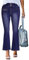 STARBILD Flared Fit Jeans Évasé avec Poche Avant pour Femme, High Rise Jegging Bootleg Pantalon à Patte Éléphant, Poche Avant - Bleu XL