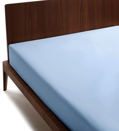 GUZZINI Classic – Spannbettlaken 90x200 cm aus 100% Perkalbaumwolle ÖkoTex-Zertifiziert, Frisch, Resistent und Atmungsaktiv - Bettlaken für 30 cm Hohe Matratze, Langlebige Bettwäsche Baumwolle