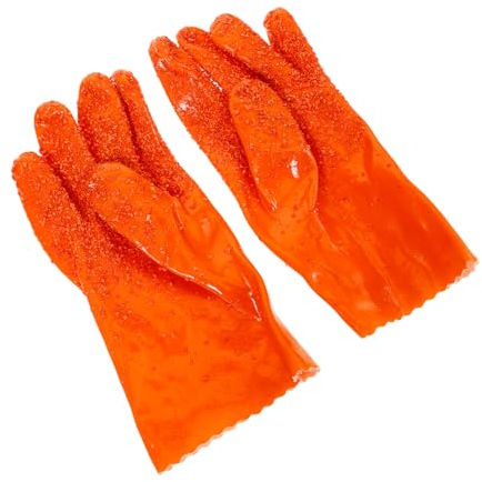 LIFKICH 2pairs Ergonomic Potato Gloves Grip Gloves for Cooking Easy Peelers Veggie Peeling Fits Rosy Random Color