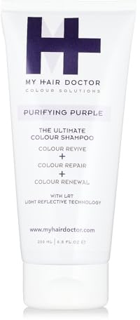 MHD Ultimate Colour Protect Shampoo Pure Purple | 150ml Shampoo for Coloured Hair with Light Reflective Technology | Protect and Revive Hair Colour Shampoo