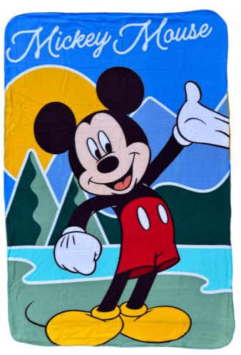 CARTOON Disney Mickey Mouse Decke für Kinder, 100 x 150 cm, Fleecedecke, 100 % weiches Polyester, 210 g/m²