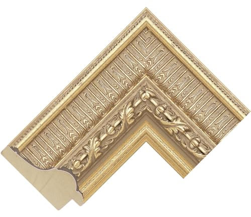 Anpassbare Blende/Rahmen kompatibel mit dem Samsung Frame TV (55 Zoll) – kunstvolle goldene Rahmen (Elegance Gold 80 mm)