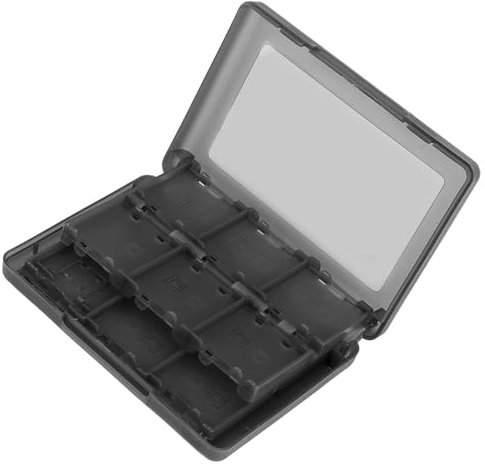 SIXRUN 22 Porta Cartuccia per Schede 3DS, Scatola di Immagazzinaggio per Giochi DS/DSI, Protegge dalla Polvere, Si Adatta a Schede SD/TF 2 + Pennini, Design Tascabile, Realizzato in