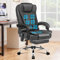 ALFORDSON Bürostuhl mit Massagefunktion, ergonomisches Design mit großer Sitzpolsterung, Lendenwirbelstütze, Rollen, für reibungslose Mobilität im Büro, Felsgrau