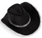 FRIES Cowboyhut schwarz mit Glitzer | Sheriff Hut Wilder Westen | Cowgirl Cowboy