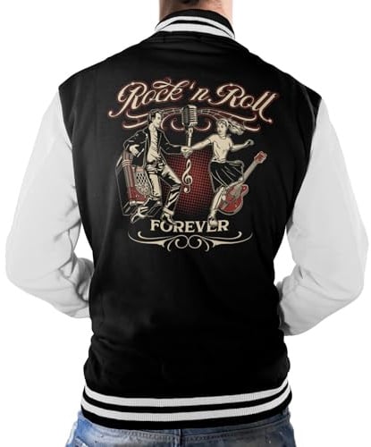 Gasoline Bandit Rockabilly Baseball College Jacke - Rock'n Roll Forever
