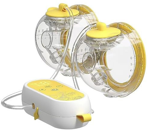 Elektrische Milchpumpe，Milchpumpe Handsfree，Milchpumpe，Anti-Backflow Design，Passform Design, Leicht, Tragbar, Diskret，Schmerzfrei, Leise, 4 Modi und 9 Saugstufen, 180 ml