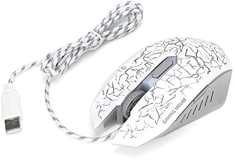 Haofy 3200 dpi Gaming Maus Maus USB Puerto óptico óptico Mouse para Jugadores Profesionales (White)