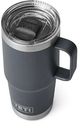 YETI Rambler, Stainless Steel Vacuum Insulated Travel Mug with Stronghold Lid, Charcoal, 20 oz (591 ml)