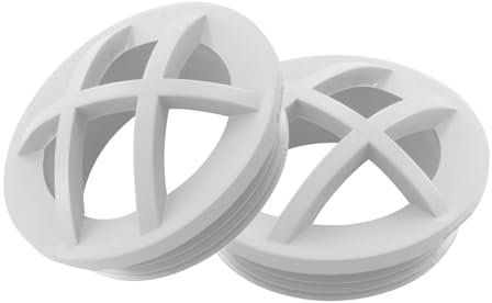 TopHomer SP1026 - Juego de 2 rejillas de entrada para piscina (ABS, 3,8 cm, rosca macho de 3,8 cm, para spas y jacuzzis)